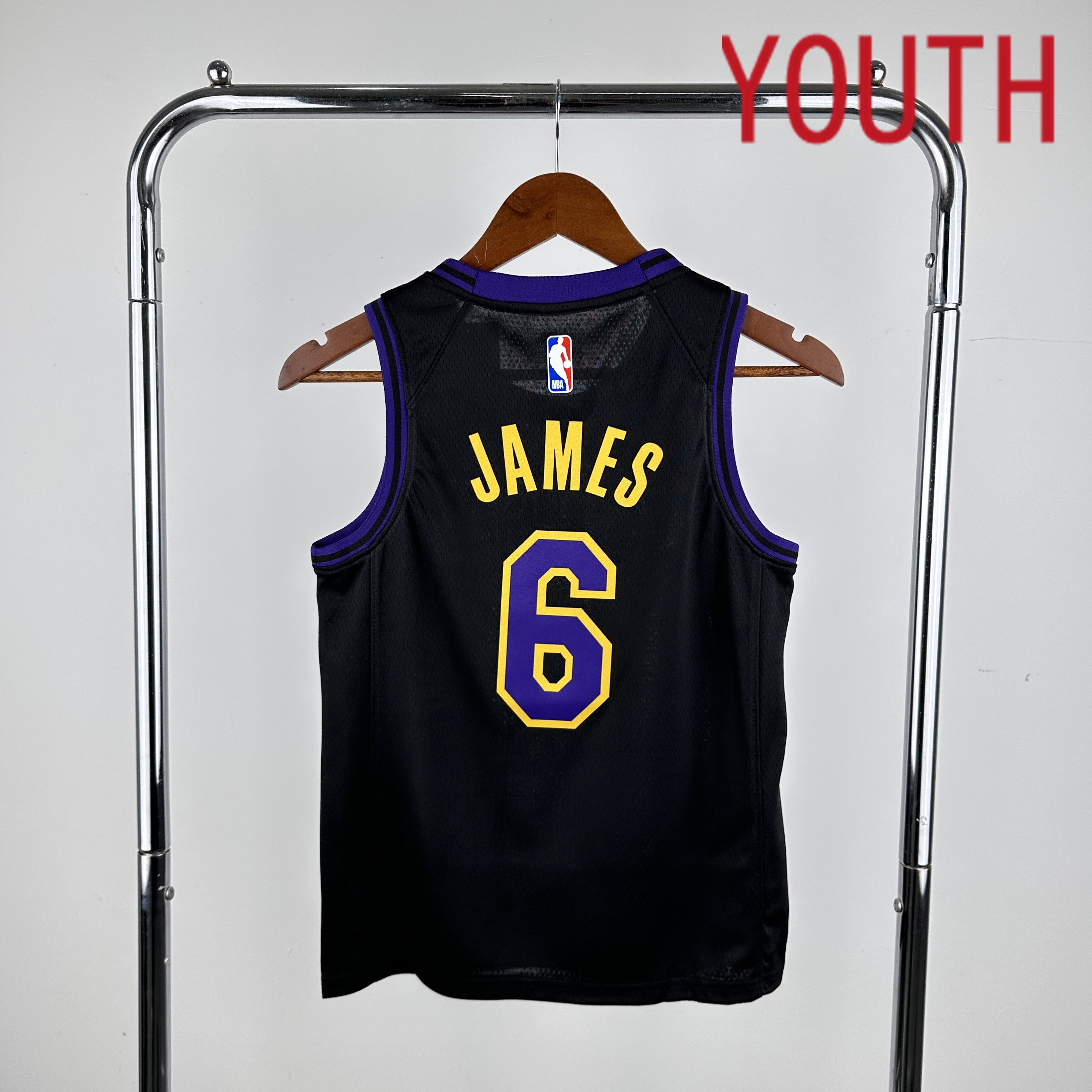 Youth Los Angeles Lakers #6 James Black City Edition Nike 2024 NBA Jersey